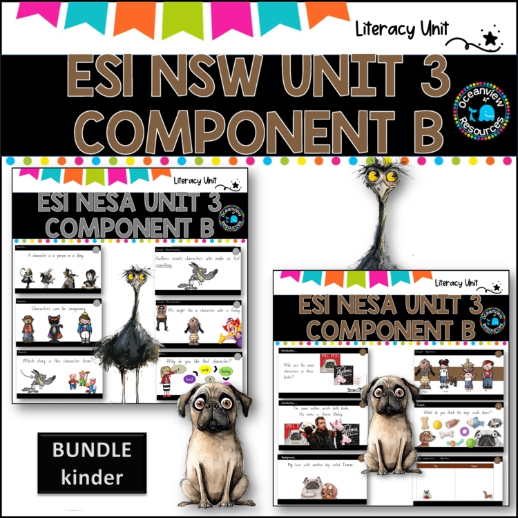PIG THE PUG, EDWARD THE EMU NSW ES1 Unit 3 Bundle - 2 week unit (B) English