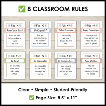 Neutral Boho Classroom Rules and Consequences Posters Behaviour Reflection Sheet, image 3