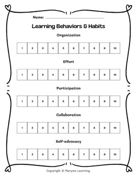 Parent Teacher Conference Student Reflection Forms | Student Led Conference, image 3