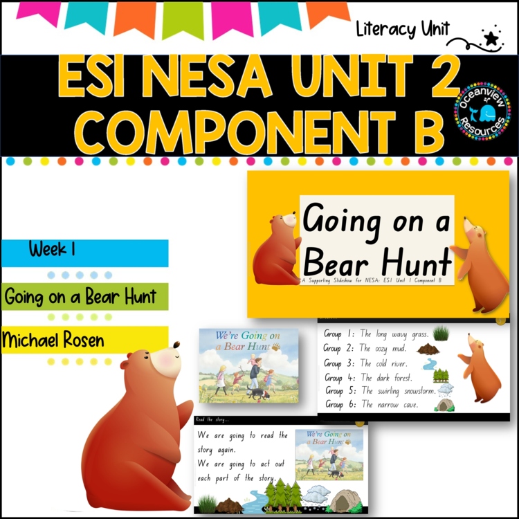 GOING ON A BEAR HUNT- NSW ES1 Unit 2 - component B WEEK 1 English