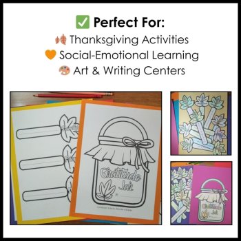Gratitude Jar and Leaves Craft - Gratitude Coloring and Writing Activities, image 4