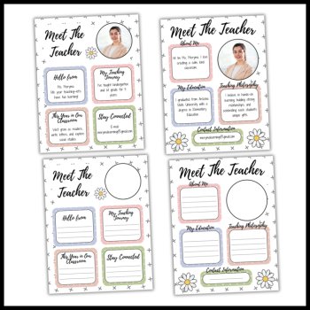 Neutral Boho Meet The Teacher Template Editable - Powerpoint Google Slides PDF, image 4