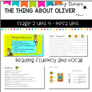 THE THING ABOUT OLIVER- NSW Stage 2 Unit 9 - fluency, vocab, word wall, displays, image 3