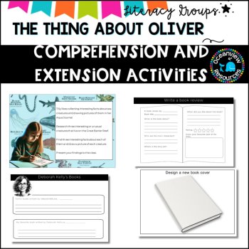 The Thing about Oliver- Comprehension and Extension activities, image 2