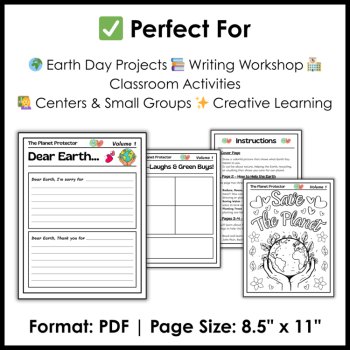 Earth Day Project | Earth Day Newspaper Research Project | Writing Activities, image 4
