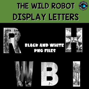 The WILD ROBOT Lettering DISPLAY PACK, png files and pdf, image 2