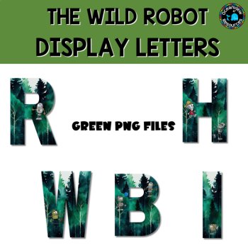 The WILD ROBOT Lettering DISPLAY PACK, png files and pdf, image 3