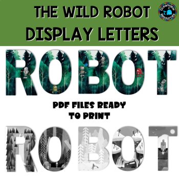 The WILD ROBOT Lettering DISPLAY PACK, png files and pdf, image 4