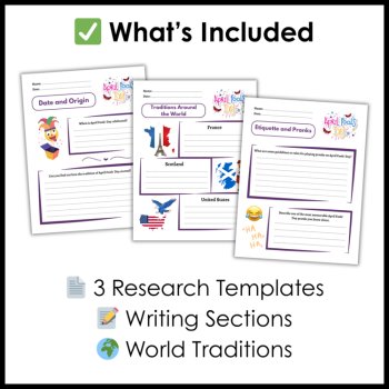 April Fools Day Research Project Templates | Fools Day Research Worksheets, image 2