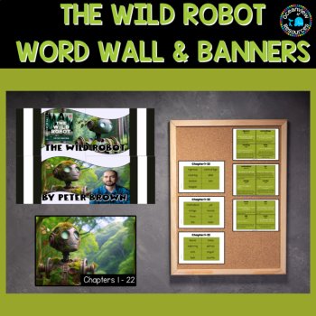 Wild robot word wall, vocabulary cards and display banners., image 2