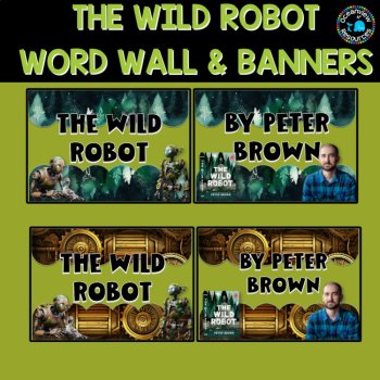 Wild robot word wall, vocabulary cards and display banners., image 4