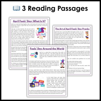 April Fools Day Reading Comprehension Passages | April Fools Day Activities, image 2