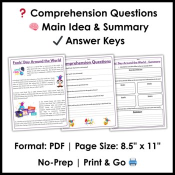 April Fools Day Reading Comprehension Passages | April Fools Day Activities, image 3