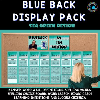 BLUEBACK - SEA GREEN, Banner-Word Wall, spelling , bingo, learning intentions, image 2