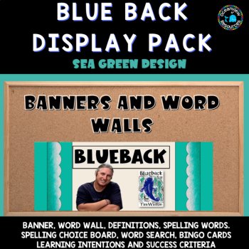 BLUEBACK - SEA GREEN, Banner-Word Wall, spelling , bingo, learning intentions, image 4