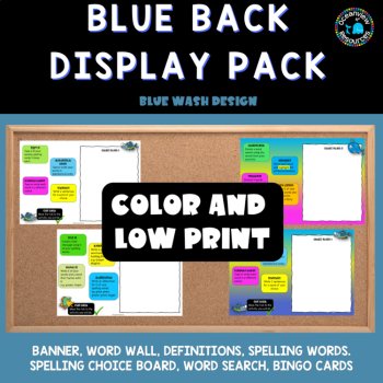 BLUE BACK - Tim Winton, Banner-Word Wall, spelling , bingo, learning intentions, image 3