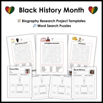 Black History Month Reading Activities Research Projects Coloring Pages and More, image 3