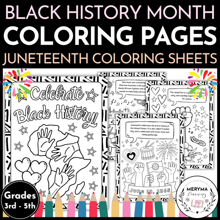 Black History Month Coloring Pages Culture & History Juneteenth Coloring Sheets