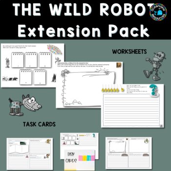 The Wild Robot - book study I extension worksheets, print and digital activities, image 3