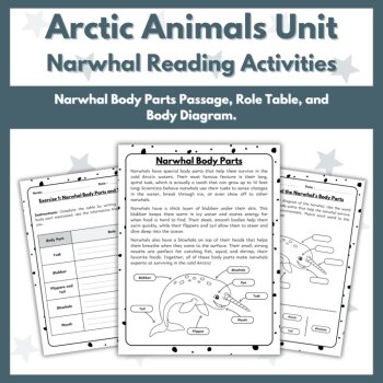 Narwhal Reading Comprehension Activities - Arctic Animals Unit, image 3