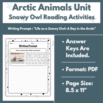 Snowy Owl Reading Comprehension Activities - Arctic Animals Unit, image 4