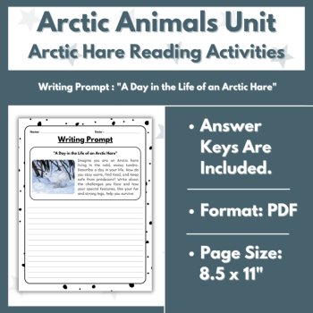 Arctic Hare Reading Comprehension Activities - Arctic Animals Unit, image 4