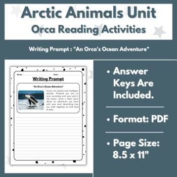 Orca (Killer Whale) Reading Comprehension Activities - Arctic Animals Unit, image 4