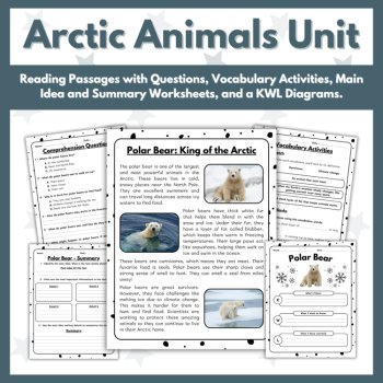 Polar and Arctic Animals Unit - Reading Comprehension and Writing Activities, image 2