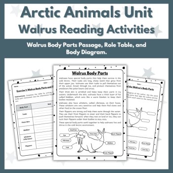 Walrus Reading Comprehension Activities - Arctic Animals Unit, image 3