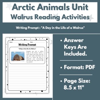Walrus Reading Comprehension Activities - Arctic Animals Unit, image 4