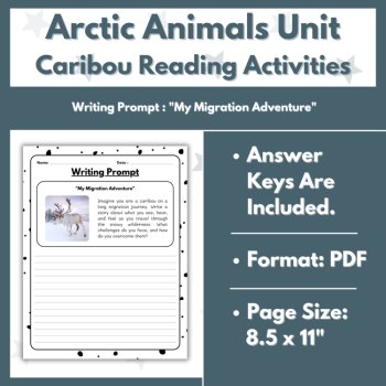 Caribou (Reindeer) Reading Comprehension Activities - Arctic Animals Unit, image 4
