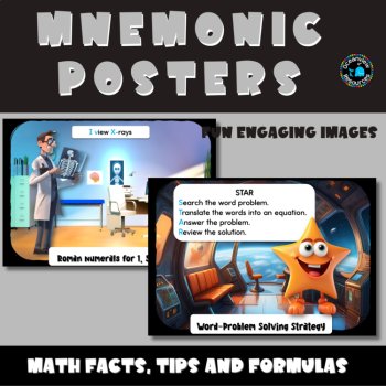MATH Mnemonic posters formulas and facts, image 3