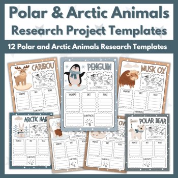 Polar & Arctic Animals Posters and Research Project Templates - Bulletin Board, image 3