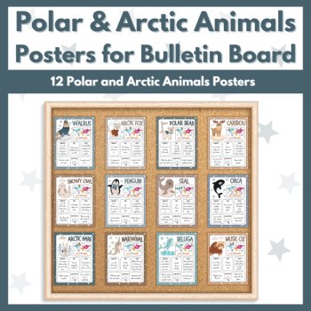 Polar and Arctic Animals Posters for Winter Bulletin Board, image 3