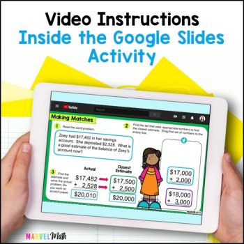 Estimating Sums and Differences - Finding the Closest Estimate - Google Slides, image 4