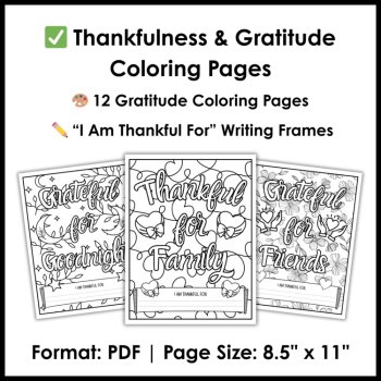 Gratitude Activities - 30-Day Writing Journal - Jar & Leaves Craft - Coloring, image 4
