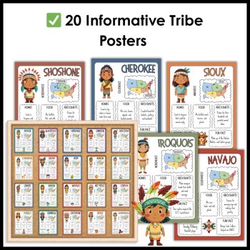 Native American Tribes Research Projects and Bulletin Board Posters, image 2