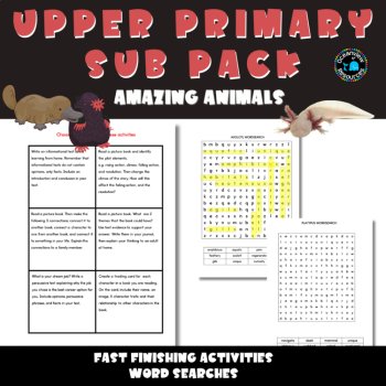 SUB PACK/PLANS NO PREP grade5/6 AMAZING ANIMALS, image 3