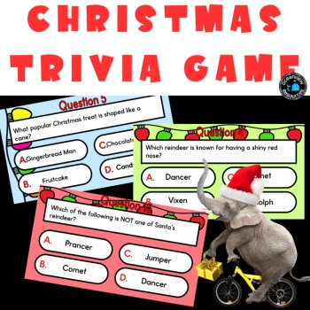 CHRISTMAS TRIVIA COUNTDOWN interactive PowerPoint Game and write the room cards, image 2