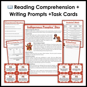 Indigenous Peoples Day Activities Reading Passages Coloring Pages Word Searches, image 2