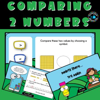 COMPARING 2 Numbers- greater than, less than and equal to Interactive game, image 3