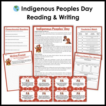 Columbus Day and Indigenous Peoples Day Reading Comprehension & Writing Prompts, image 2