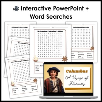 Columbus Day Reading Comprehension - Writing - Word Searches and Coloring Pages, image 3
