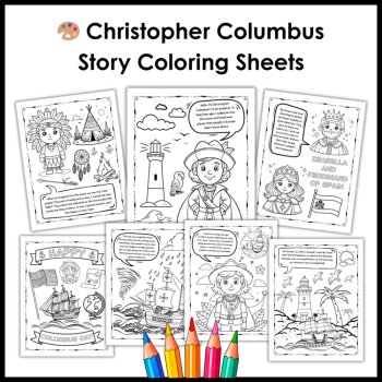 Columbus Day Reading Comprehension - Writing - Word Searches and Coloring Pages, image 4