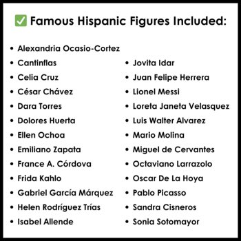 Hispanic Heritage Month Projects - Biography Research Templates and Worksheets, image 4