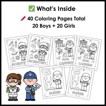 Community Helpers Labor Day Coloring Sheets – Boys and Girls Coloring Pages, image 2