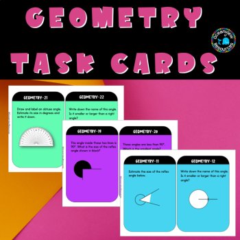 Geometry Task Cards- Hunt the room with recording sheet and answer cards, image 4