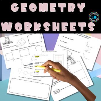 Geometry Pack-Properties of 2D,3D shapes and Angles. Bingo cards and worksheets., image 2