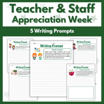 Teacher Appreciation Week Reading Activities Writing Prompts Newspaper Project, image 3