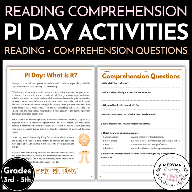 Pi Day What Is It? - Reading Comprehension Passage and Questions